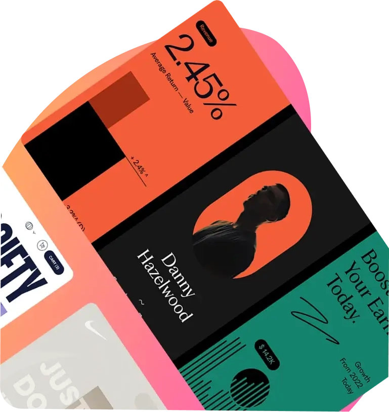Creative UI mockups and modern web layout examples